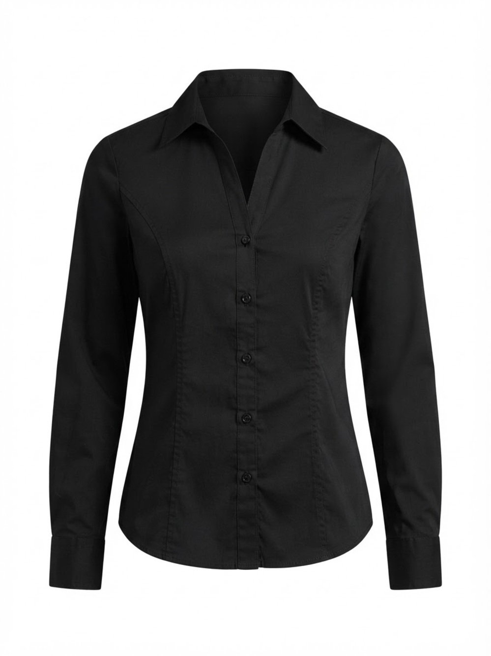 Express The Essential Shirt Black Button Down Blouse, Size XS